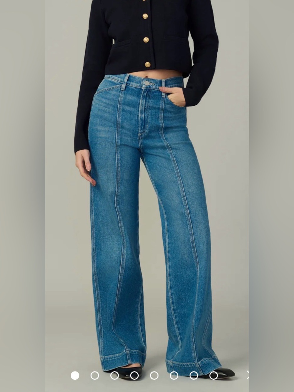 Joe’s Jeans Front Seam Wide Leg Jeans